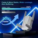WiFi Extender, 2026 15X Fastest WiFi Booster AX1800 Dual Band (5.8/2.4GHz) 17,999 sq.ft Long Range and 135+ Devices, WiFi 6 Extender Signal Booster for Home with Ethernet Port (White)