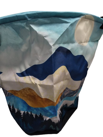 Mountains Moon Nature Scenery Laundry Baskets,Laundry Hamper,Storage Basket with Handles for Bathroom Bedroom College Dormitory Living Room Nursery Organizer 16"x20.8"