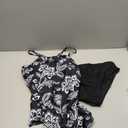 Tempt Me Two Piece Tankini Set Tummy Control Swimsuit for Women High Neck Top with Bottom Bathing Suits Ruched Swimwear Size M