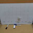 ARCOBIS Dry Erase Calendar with Cork Board for Wall, 24"x 18" Magnetic Calendar Whiteboard with Silver Frame, Monthly Combination Board for School, Home, Office
