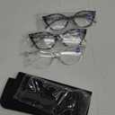 DXYXYO Cat Eye Reading Glasses for Women 3 Pack Anti Blue Light Computer Readers Stylish Retro with Spring Hinge 1.75