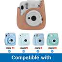 ANTER Protective Case Compatible with Instax Mini 11/9/8 Instant Film Camera, Gold
