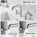 Chrome Pull Down Widespread Bathroom Faucet 8 Inch 2 Handle 3 Hole
