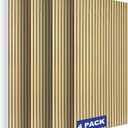 BUBOS 4 Pack Large Acoustic Panels,47.2"x23.6"Acoustic Wall Panels,Self-adhesive Sound Proof Panels for Walls,Decorative Soundproof Panels for Recording Studio&Office, Oak