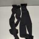 MANZI 2 Pairs Compression Pantyhose for Women Shaping Black Tights 10-15mmHg Support 50D Opaque Stockings, M