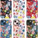 for iPhone 13 mini Case, Coastal Fruit Collage Pattern with Lucky Charms, Military-Grade Drop Protection, Boho Y2K Soft Slim TPU Protective & Camera Protection for Women Girls (BuleArtCut)