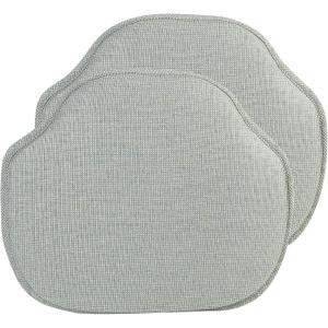 Klear Vu Gripper Omega Non-Slip Windsor Chair Cushions with Skid-Proof Seat Pad for Dining Room, Kitchen, and Office Use, 16x15 Inches, 2 Count (Pack of 1), Spa