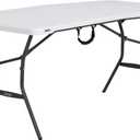 Lifetime 6-Foot Fold in Half Table, Light Commercial, White Granite