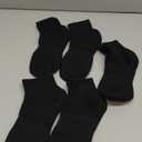 ACCFOD Womens Ankle Socks Thin Cotton Gym Athletic Mini Crew Socks 5 Pairs (9-11, Black)
