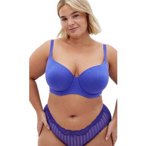 City Chic Women's Plus Size Bra - Smooth & Chic Cotton T-Shirt, 44DD Dazzling Blue