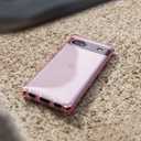 ITSKINS Spectrum R // Clear Compatible with Google Pixel 7a, Protective Phone Case, Anti-Yellowing, Shockproof Cover, and Military Grade Phone Case - Light Pink