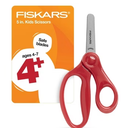 Fiskars 5" Blunt-Tip Scissors for Kids 4+ - Scissors for School or Crafting - Back to School Supplies - red