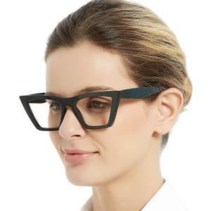 OCCI CHIARI Wide Reading Glasses Women Cat Eye Readers with Spring Hinge