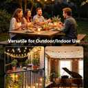 Brightown Outdoor String Lights, 100FT Shatterproof LED Patio Lights with 46 Dimmable Plastic G40 Bulbs, 2700K Waterproof Connectable Hanging String for Backyard, Cafe, Porch, Deck, Home Decor
