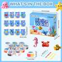 Air Dry Clay Kit - 12 Marine Animal Modeling Clay for Kids, Complete DIY Clay Craft Set with Sculpting Tools & Step-by-Step Tutorials, Ultra Soft & Non-Sticky Clay, Children's Day Gift Ideas