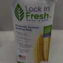 Lock In Fresh Vacuum Sealer Bags for Food Combo Pack, 2 Rolls 11" x 16' + 2 Rolls 8" x 20' - Heavy Duty Food Saver Vacuum Sealer Bag Rolls - Sous Vide, Seal a Meal Bags - Made in the US