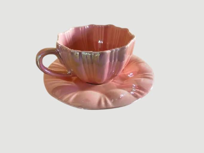 Serene Splendor Teacups Luxury Pink Pearl Mug