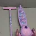 3 Wheel Scooter for Kids, Smooth Light Up LED Front Wheels, Wide Anti Slip Deck, Rear Foot Brake, Easy Lean to Steer Maneuvering, Indoor & Outdoor Ride On Toys for Ages 2 Up, (Mermaid Theme)