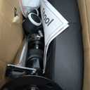 Black Minimalist Square Swivel Stool with Wheel for Work SPA Shop Massage Height-Adjustable and Cost-Effective Rolling Stool Chair