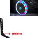 training wheels flash mute wheel bicycle stabiliser mounted Kit compatible for bikes of 12 14 16 18 20 Inch 1 Pair (black)