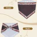 AWAYTR Women Triangle Head Scarf 3Pcs Tie Back Hair Bandanas for Women with Metal Studs - Head Coverings Cute Headscarf (Solid Colors - Khaki + Brown)
