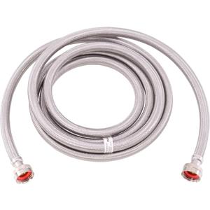Eastman 10 ft Washing Machine Hose Connector, 3/4 in FHT x 3/4 in FHT, Braided Stainless Steel, 48640