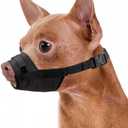 Herrypiggy Dog Muzzle with Oxford, Breathable Dog Mouth Cover Prevent Biting for Small Medium Dogs, Grooming, Barking Chewing Prevention(S,Black)
