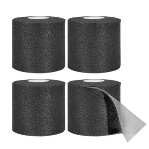 Dimora Pre Wrap Athletic, 4 Rolls Prewrap Headband for Hair, 120 Yards Foam Underwrap Athletic Tape, Best Padding for Underneath Sports Tape, 2.75 Inches x 30 Yards - Black