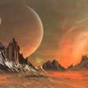 Renaiss 10x5ft Alien Planet Surface Scenery Backdrop Dessert Stone Mountains Mars Moon Landscape Photography Background Science Fiction Outer Space Theme Party Decor Galaxy Universe Photo Booth Props