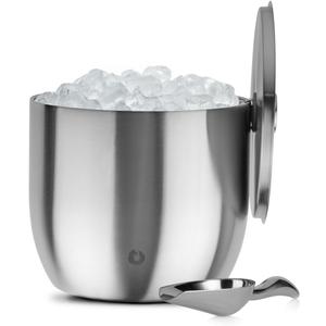 Snowfox XL - Insulated Ice Bucket with Lid/Scoops, Premium Vacuum Insulated Stainless Steel Ice Buckets for Parties, Ice Box, Home Bar Accessories, Parties Supplies, Bar Decor, 7L