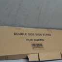 Black Pedestal Poster Sign Stand for Display, Adjustable Height Up to 80 Inchs, Heavy Duty Banner Double Sided Sign Holder for Board & Foam