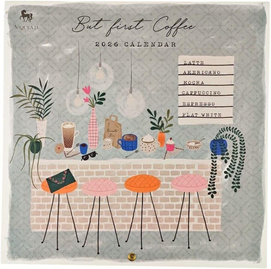 NIQUEA.D, But First Coffee 2026 Wall Calendar