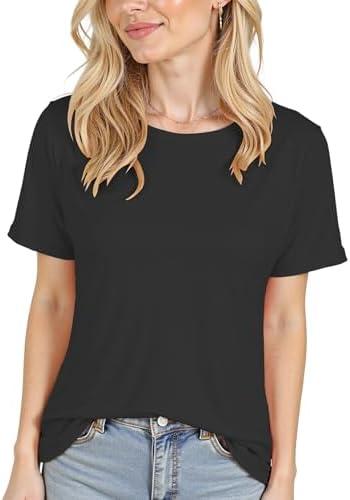 Short Sleeve Shirts for Women Crew Neck Basic Tee - Fashion Summer Spring Tops - Oversized T Shirts for Women