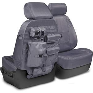 Coverking Custom Fit Seat Cover Designed for Select Toyota Models: 1 Row, 2 Backing, 6 Pouches, Tactical Ballistic Fabric, Charcoal