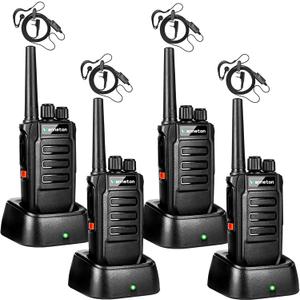 walkie talkies for Adults Long Range,One-Key decoding Copy Frequency,walkie Talkie Compatible with Most Portable Handle Two Way radios 205 Privacy Codes, VOX, Scan, programmable(4 Pack) (W-F1-4)