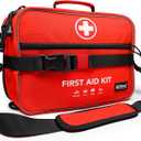 430 Piece First Aid Kit, Well-Organized Premium Waterproof Compact Trauma Medical Kits for Any Emergencies, Ideal for Home, Office, Car, Travel, Outdoor, Camping, Hiking, Boating (Red)