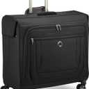 DELSEY PARIS Helium DLX - Rolling Garment Bag with Spinner Wheel - Lightweight Travel Garment Bag - SECURITECH Zip - Suit and Dresses Rolling Travel Bag - Checked Size, Black, Size: 24 Inch