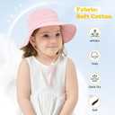 Baby Sun Hat Toddler UPF 50+ Kid Bucket Hats for Girl Summer Cap Boy Sun Protection Caps Wide Brim