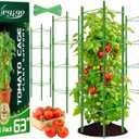 Legigo 4-Pack Tomato Cage for Garden Plant Support- Up to 63inch Garden Stakes Tomato Cage, Tomato Trellis for Potted Plants, Tomato Cages Plant Stakes for Climbing Vegetables Plants Flowers