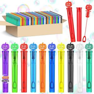 400PCS Halloween Party Favor, Halloween Bubble Wands for Kids, Halloween Trick or Treat Toys, Goodies Bag Fillers, Pinata Fillers, Mini Bubble Wands for Party Supplies