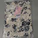 Jouica Women's Fall Casual 3/4 Ruffled Sleeve Chiffon Blouse Tops for Women (S)