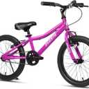 AVASTA Bilbo 20 Inch Kids Bike for Boys Girls 6 7 8 9 10 Years Old, Retro Style High Carbon Steel Bicycle with Adjustable Handlebars and Seat, Dual V-Brakes, Kickstand, Plum Red