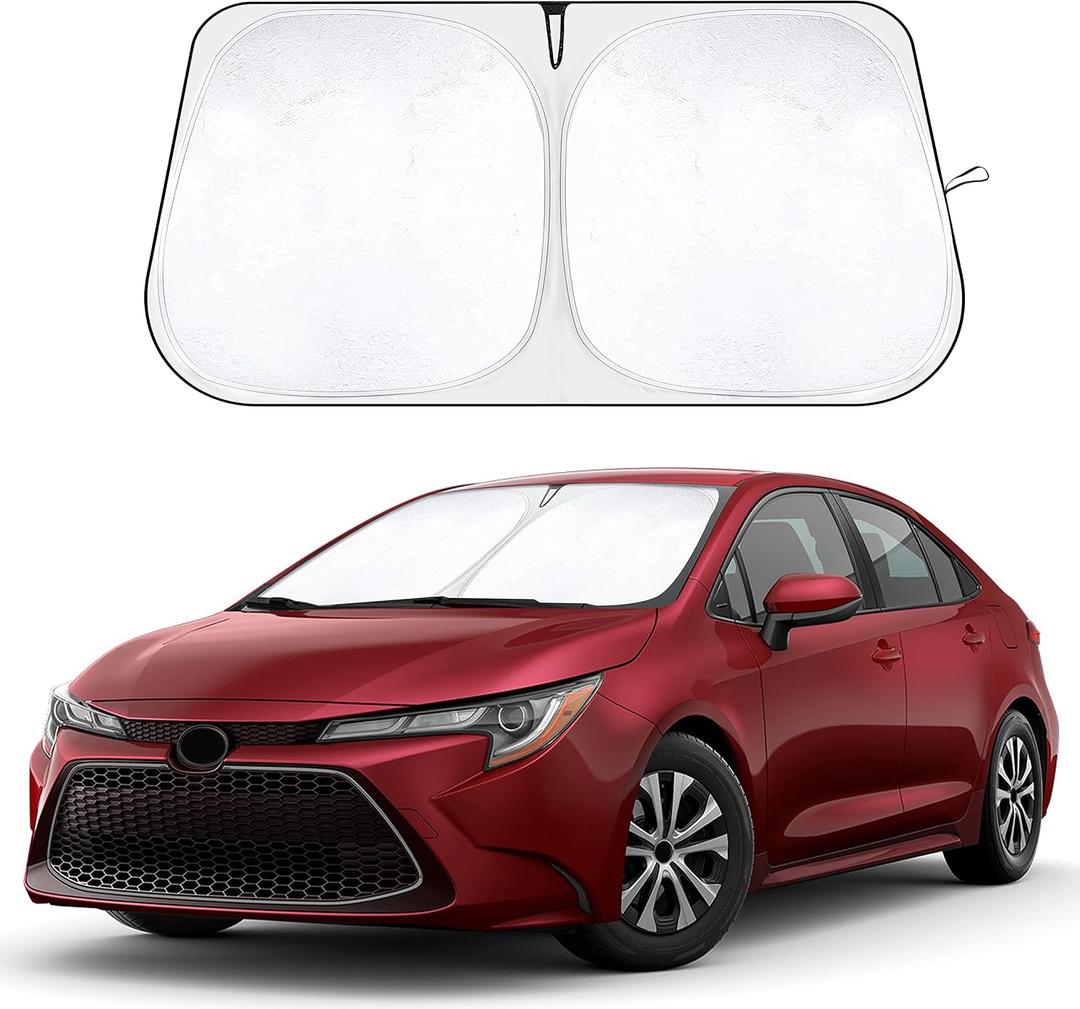 EcoNour Windshield Sunshade Compatible for Toyota Corolla 2020-2024 2025 2026 L, LE, XLE, SE, XSE, Nightshade/Apex Edition (Not for Corolla Cross) Sun Visor for Front Window Cover, Car Accessories