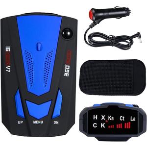 Speed Sentinel Radar Detector: Dectector Driving Aids for Cars Long Range Detection 360 Degree with Voice Alerts,LED Display for City Road/Highway (Blue)