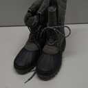 DREAM PAIRS Womens Winter Snow Duck Boots,Waterproof Mid Calf Anti-slip Stability Lace Up Faux Fur Lining Warm Cozy Boots Outdoor Supportive Insole (9, Grey)