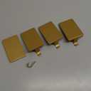 4 Pcs Gold Christmas Metal Stocking Holders, Non-Slip Heavy Duty Mantle Hangers Weighted Iron Hooks for Fireplace Tabletop Shelf Xmas Holiday Decoration