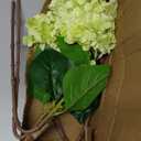 3PCS Fake Flowers Hydrangea Artificial Flowers 28" Long Stem Green Faux Flowers for Vase, Real Touch Silk Flowers Dcor for Floral Arrangement Home Farmhouse Office Hotel Decoration