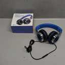 AILIHEN C8 Kids Headphones Wired, On-Ear Headphones with Microphone and Volume Control Foldable Corded Stereo 3.5mm Headset for School Teens Smartphones Chromebook Laptop Tablets Travel (Black Blue) (Medium)