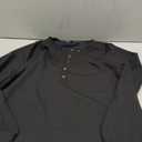 ANRABESS Women's Long Sleeve Waffle Knit Shirts Dressy Casual Loose Button Up V Neck Henley Tops 2025 Fall Basic Tee Blouse (Black) S