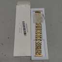 Stylish Gold Metal Band Compatible with Samsung Galaxy Watch 7 Band 6 5 4 40mm 44mm/ Watch Active 2 Fe/ 6 Classic/ 5 Pro/ 3, 20mm Double Chain link Smart Strap Accessories for Samsung Watch Band Women